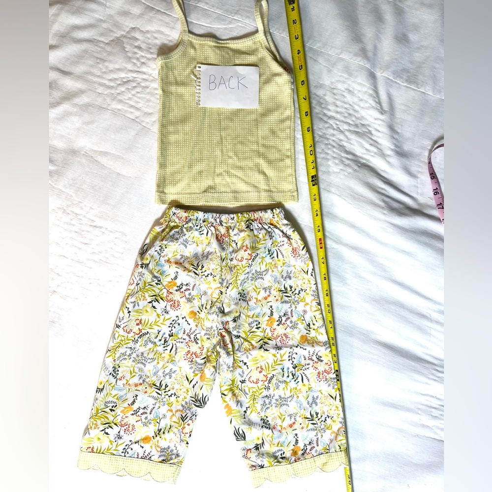 Gymboree Matching Set-Girls Size 2T- shirt pants combo-gingham and floral - Picture 5 of 13